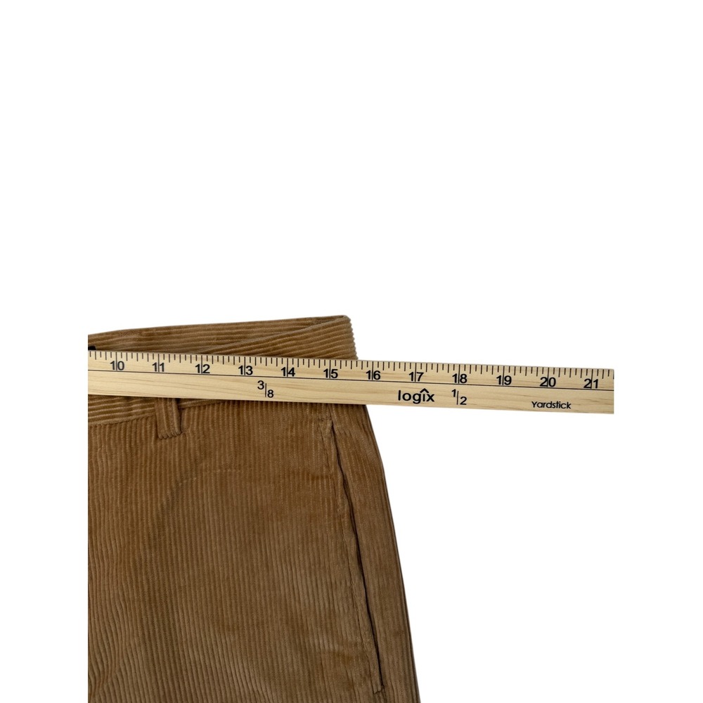 Oleg Cassini Men's 32x30/31 Camel 75% Silk Corduroy Pants NWT Flat Front - Picture 5 of 14